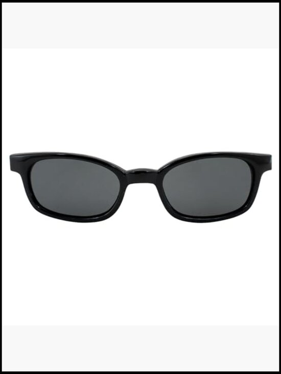 Polarized Lenses Black Frame Biker Sunglasses 20% Larger main image 7